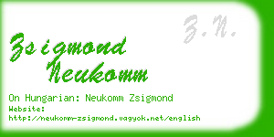 zsigmond neukomm business card